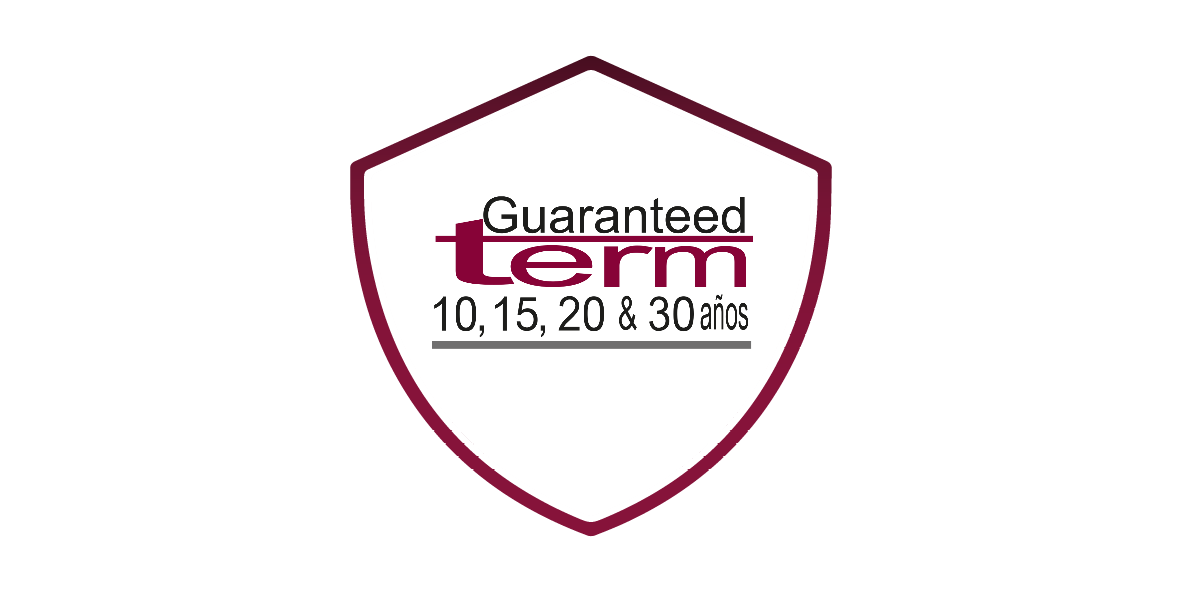 Life product: Guaranteed Term 10, 20, 30. Image